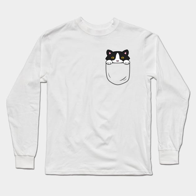 Cat In A Pocket Long Sleeve T-Shirt by Purrfect